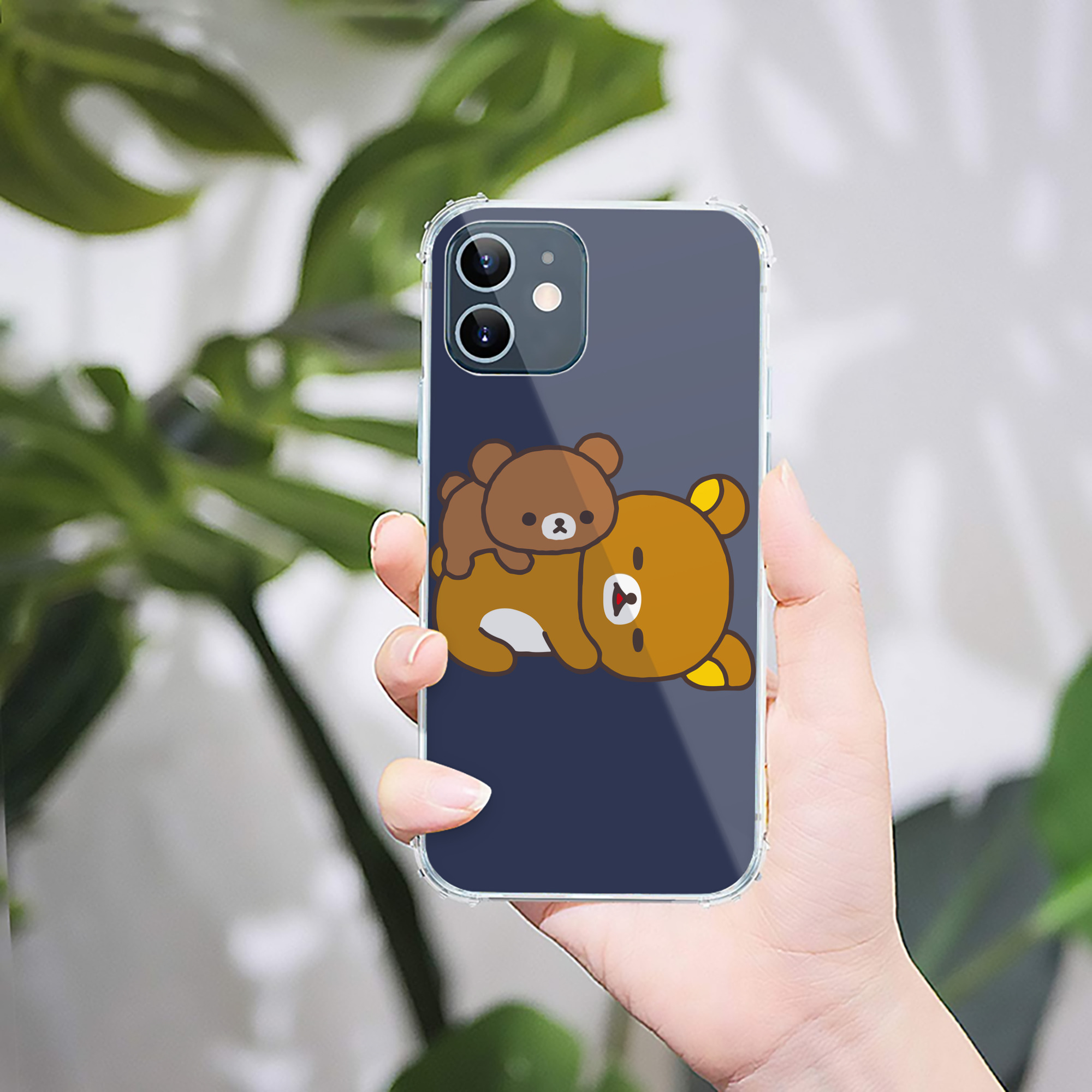 （画像用） リラックマ リラックマ キイロイトリ Rilakkuma Korilakkuma Kiiroitori 【iPhone 12シリーズ対応】透明スマホケース（クリアソフトケース）